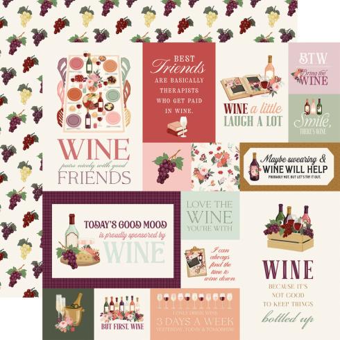 Carta Bella - Designpapier "Wine" Collection Kit 12x12 Inch - 12 Bogen  