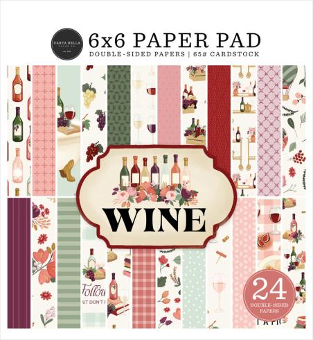 Carta Bella - Designpapier "Wine" Paper Pad 6x6 Inch - 24 Bogen