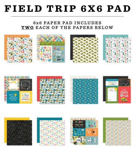 Preview: Echo Park - Designpapier "Field Trip" Paper Pack 6x6 Inch - 24 Bogen