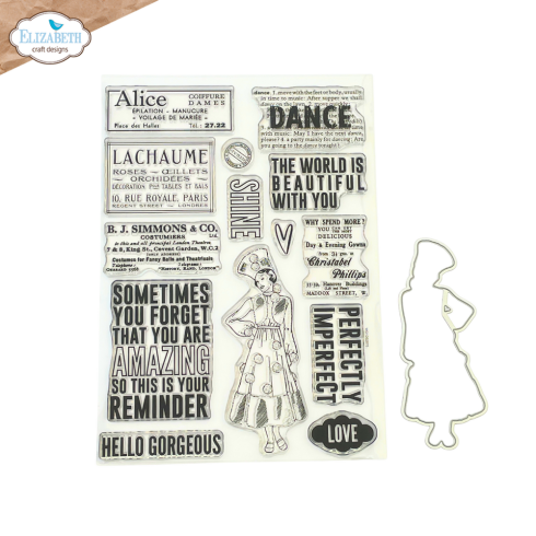 Preview: Elizabeth Craft Designs - Stempel & Stanzeschablone "Getting Festive" Stamp & Dies