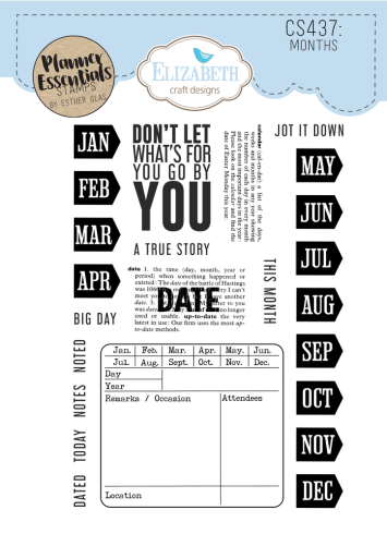 Elizabeth Craft Designs - Stempelset "Months" Clear Stamps