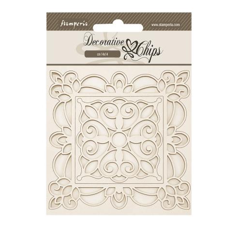 Stamperia - Holzteile 14x14 cm "Frames" Decorative Chips