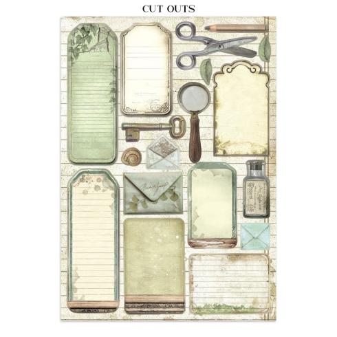 Stamperia - Papier, Aufkleber & Stanzteile "Herbarium Silvae" Junk Journal Backgrounds,Stickers,Cut-Outs