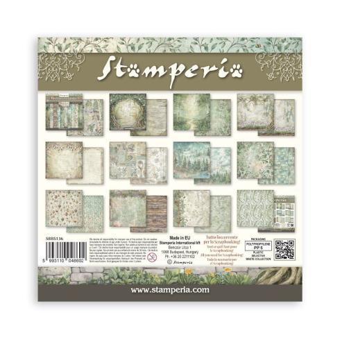 Stamperia - Designpapier "Herbarium Silvae" Maxi Paper Pack 8x8 Inch - 10 Bogen