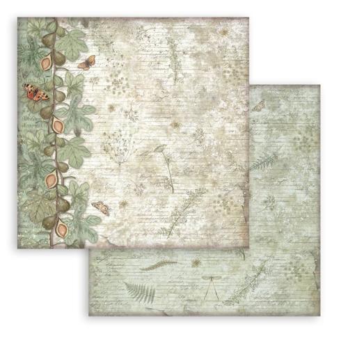 Stamperia - Designpapier "Herbarium Silvae" Maxi Paper Pack 8x8 Inch - 10 Bogen