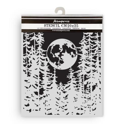 Stamperia - Schablone 20x25cm "Moon in the Forest" Stencil