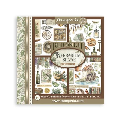 Stamperia - Transfer Aufkleber "Herbarium Silvae" Rub-On Kit