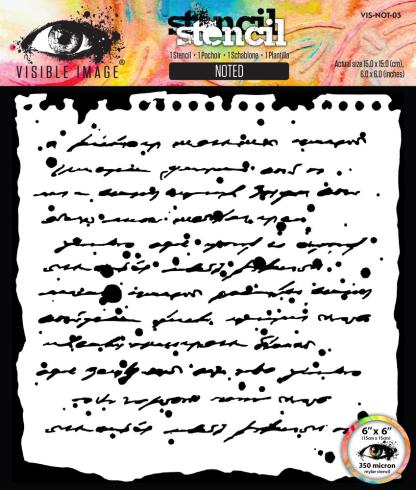 Visible Image - Schablone 6x6 Inch "Noted" Stencil