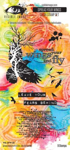 Visible Image - Stempelset 4x8 Inch "Spread Your Wings" Clear Stamps