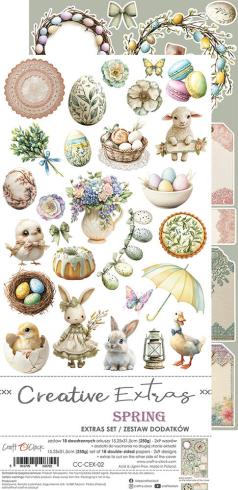 Preview: Craft OClock - Ausschneidebogen "Spring" Extra Set Creative - 18 Bogen