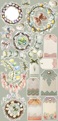Preview: Craft OClock - Ausschneidebogen "Spring" Extra Set Creative - 18 Bogen