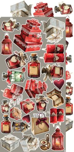 Craft OClock - Ausschneidebogen "In Love" Extra Set Creative - 18 Bogen