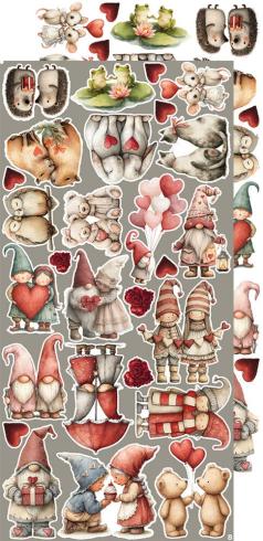 Craft OClock - Ausschneidebogen "In Love" Extra Set Creative - 18 Bogen