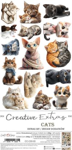 Craft OClock - Ausschneidebogen "Cats" Extra Set Creative - 18 Bogen