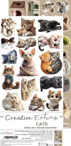Preview: Craft OClock - Ausschneidebogen "Cats" Extra Set Creative - 18 Bogen