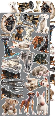 Craft OClock - Ausschneidebogen "Dogs" Extra Set Creative - 18 Bogen
