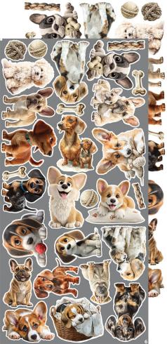 Craft OClock - Ausschneidebogen "Dogs" Extra Set Creative - 18 Bogen