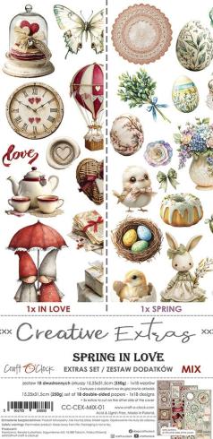 Craft OClock - Ausschneidebogen "Spring In Love" Extra Set Mix - 18 Bogen