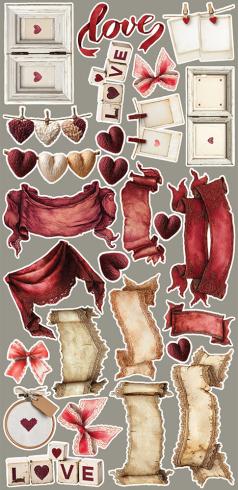 Craft OClock - Ausschneidebogen "Spring In Love" Extra Set Mix - 18 Bogen