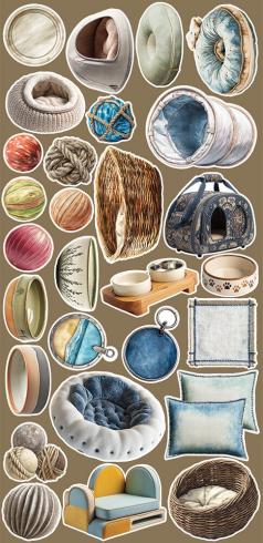 Preview: Craft OClock - Ausschneidebogen "Lovely Pets" Extra Set Mix - 18 Bogen