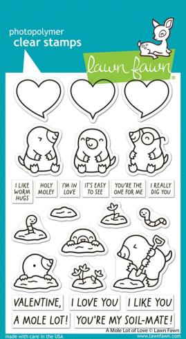Lawn Fawn - Stempelset "A Mole Lot Of Love" Clear Stamps