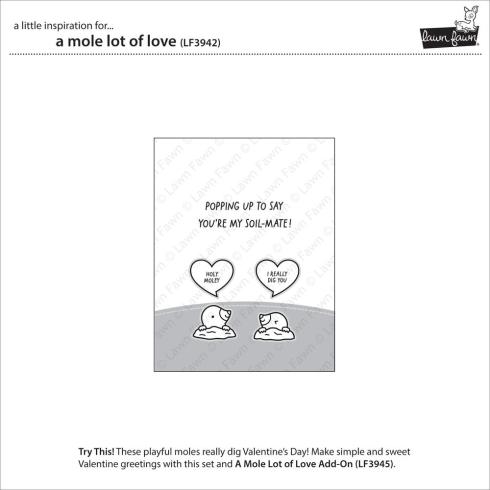 Preview: Lawn Fawn - Stempelset "A Mole Lot Of Love" Clear Stamps