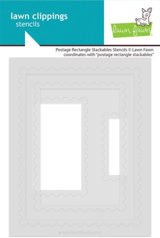 Lawn Fawn - Schablone "Postage Rectangle Stackables" Stencil