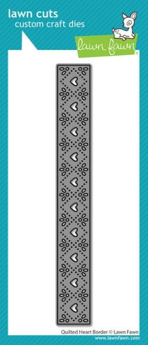 Lawn Fawn - Stanzschablone "Quilted Heart Border" Dies