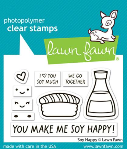 Lawn Fawn - Stempelset "Soy Happy" Clear Stamp