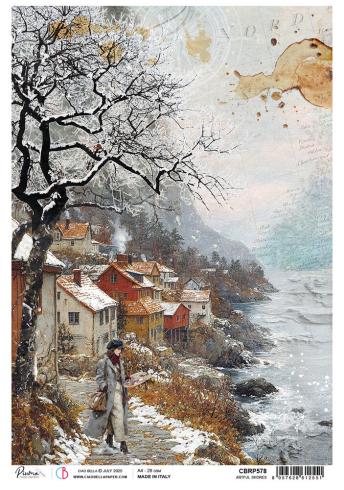 Ciao Bella - Decopatch Papier "Artful Shores" Rice Paper A4 - 5 Bogen