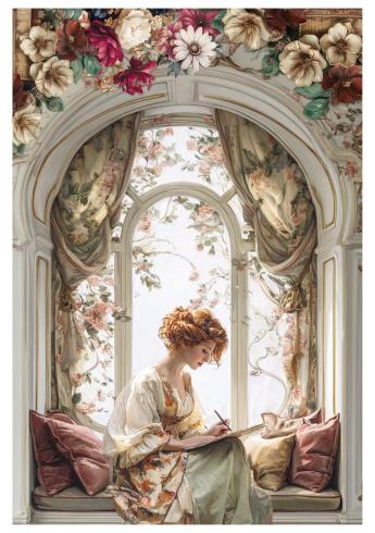 Preview: Ciao Bella - Decopatch Papier "Book Lovers" Mixed Media Rice Paper A4 - 4 Bogen