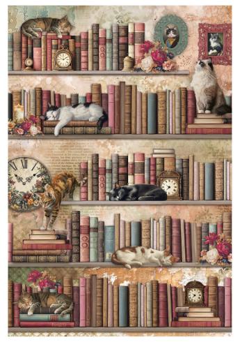 Ciao Bella - Decopatch Papier "Book Lovers" Mixed Media Rice Paper A4 - 4 Bogen