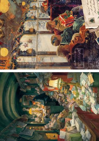 Preview: Ciao Bella - Decopatch Papier "Polar Railway" Mixed Media Rice Paper A5 - 8 Bogen