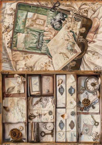 Preview: Ciao Bella - Decopatch Papier "The Last Mystery" Mixed Media Rice Paper A5 - 8 Bogen