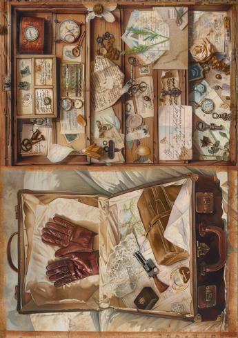 Ciao Bella - Decopatch Papier "The Last Mystery" Mixed Media Rice Paper A5 - 8 Bogen