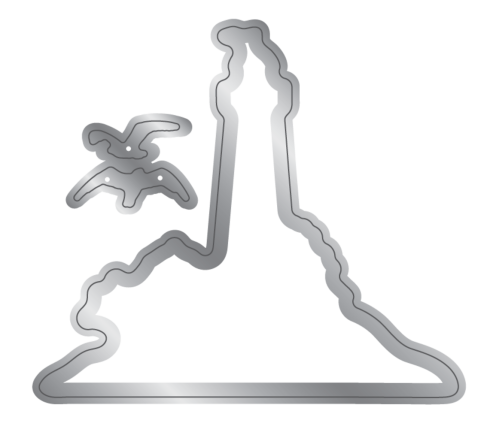 Preview: Crafters Companion - Stempelset & Stanzschablone "Lighthouse Scene" Stamp & Dies