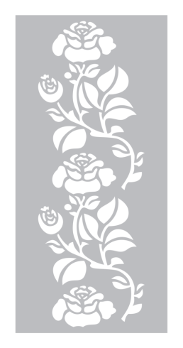 Preview: Crafters Companion - Schablone 3,8x8 Inch "Midnight Floral" Stencil