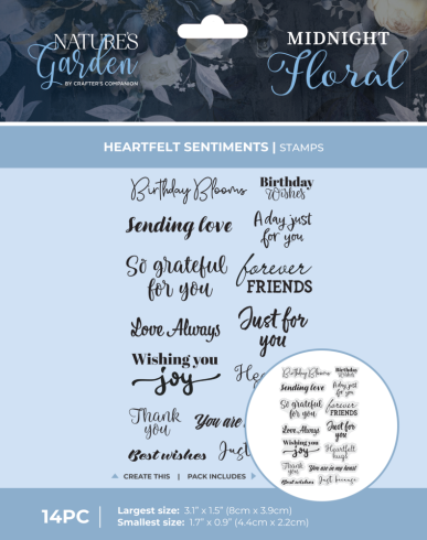 Crafters Companion - Stempelset "Heartfelt Sentiments" Clear Stamps