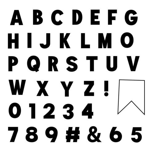 Preview: Sizzix - Stanzschablone & Stempelset "Banner Bash" Thinlits Craft Dies & Clear Stamps by 49 and Market