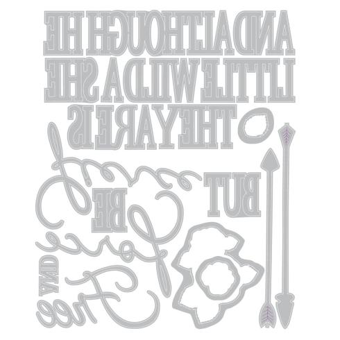 Preview: Sizzix - Stanzschablone & Stempelset "Forces of Nature" Thinlits Craft Dies & Clear Stamps by 49 and Market