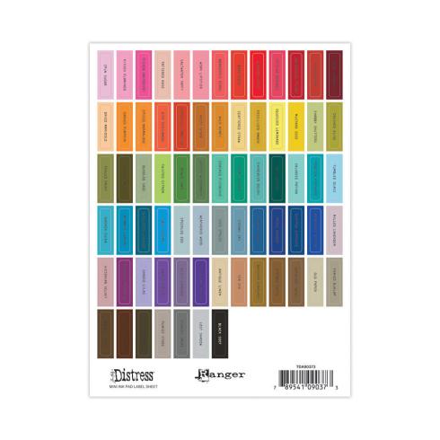 Ranger - Tim Holtz "Distress Mini Ink Pad Label Sheet Black"