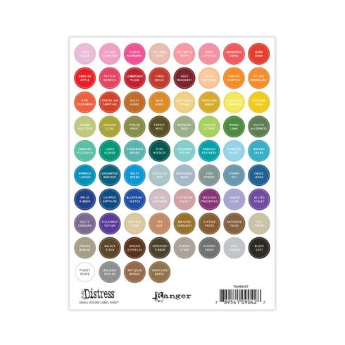 Ranger - Tim Holtz "Distress Small Round Label Sheet White"
