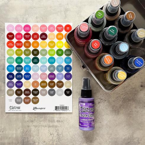 Preview: Ranger - Tim Holtz "Distress Small Round Label Sheet White"