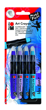 Art Crayon - Aquarell-Wachsmalstift 4er Set "Blue Ocean"