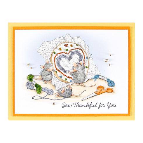 Preview: Spellbinders - Gummistempel Set "Stitched with Love" Cling Stamp
