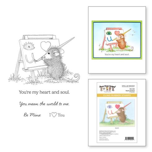 Preview: Spellbinders - Gummistempel Set "Heart and Soul" Cling Stamp