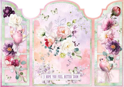 Studio Light  "Blooming Flowers" Cardmaking Pad A4