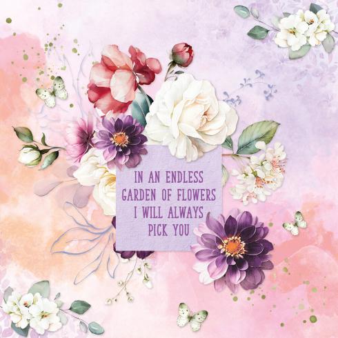 Studio Light  "Blooming Flowers" Cardmaking Pad A4