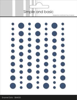 Simple and Basic - Adhesive Enamel Dots "Navy"
