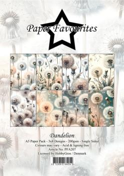 Paper Favourites - Designpapier "Dandelion" Paper Pack A5 - 24 Bogen